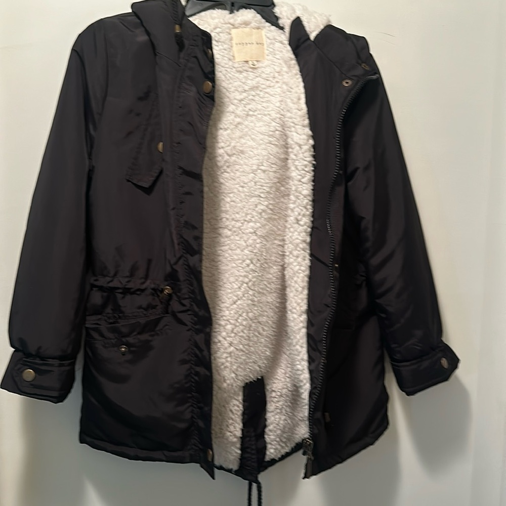 Girls Copper Key warm winter coat with hood